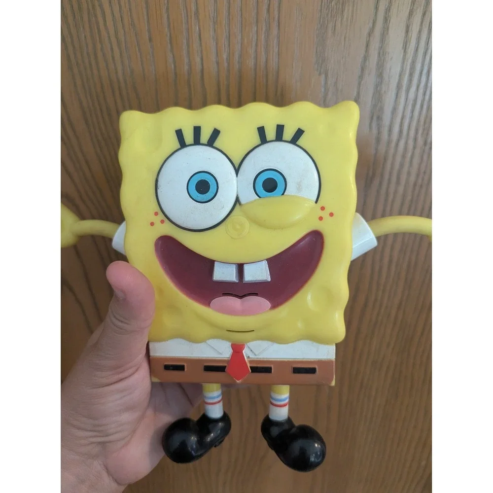 SpongeBob SquarePants Toy Lot -Figures Squidward Mr Krabs Book and Cards Bundle
